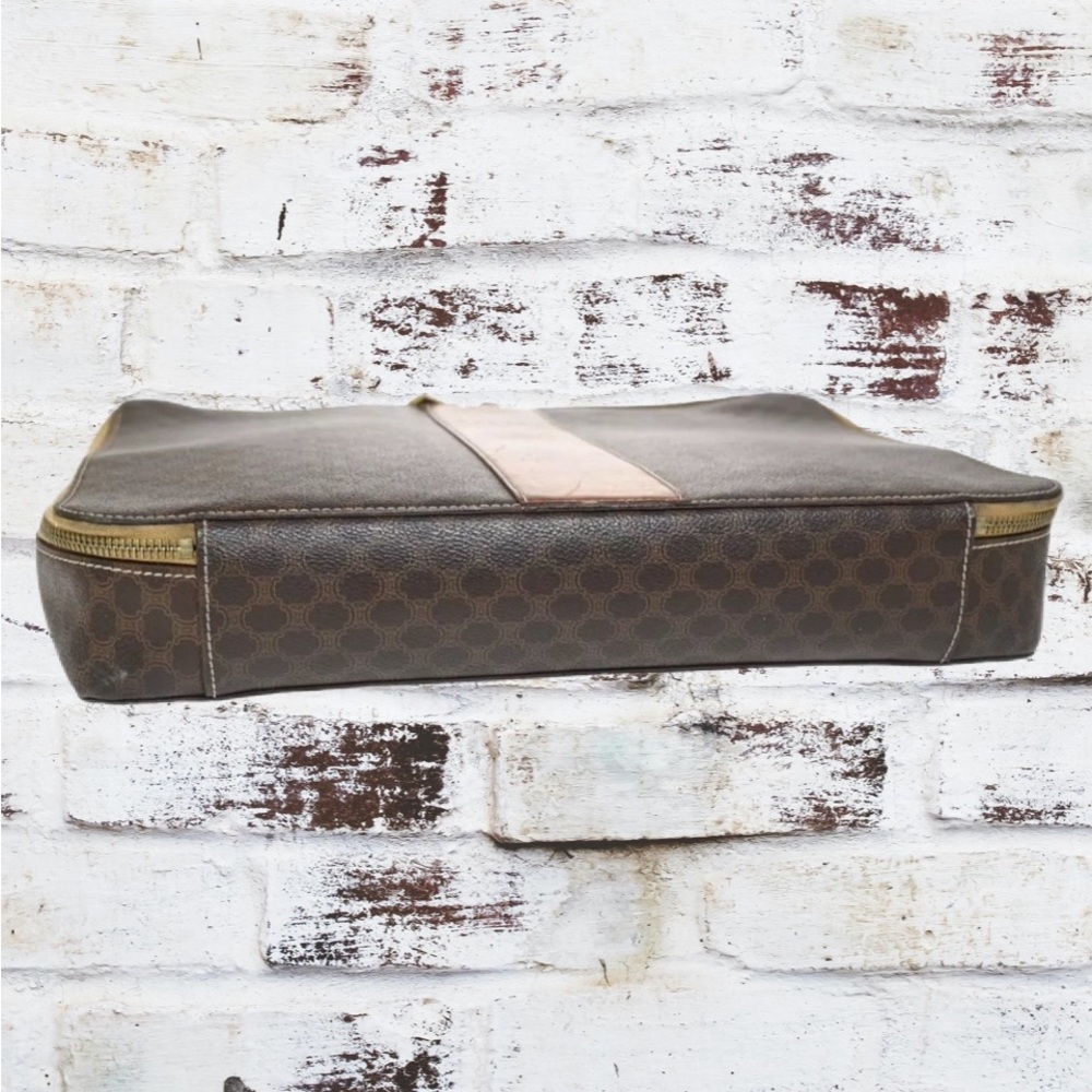 CELINE  Macadam Pattern Business Briefcase PVC / Leather In GUC Rare - Picture 5 of 16